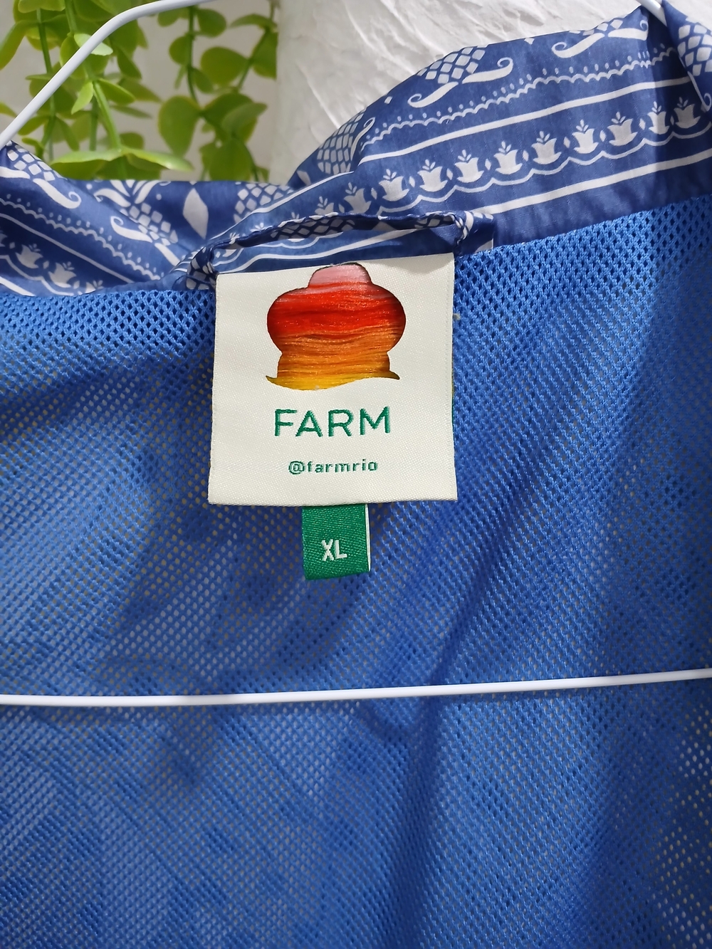 FARM Rio Blue, Yellow & Green Tropical Print Bomber Jacket - Picture 3 of 4